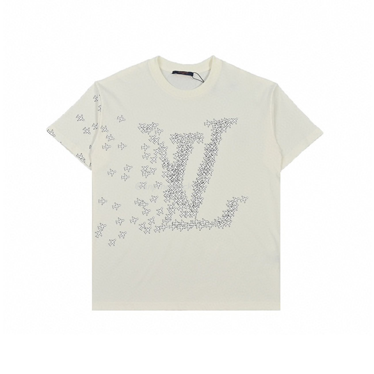 Louis Vuitton 20ss Small Aircraft Logo Printing Short Sleeved T Shirt (5) - newkick.vip